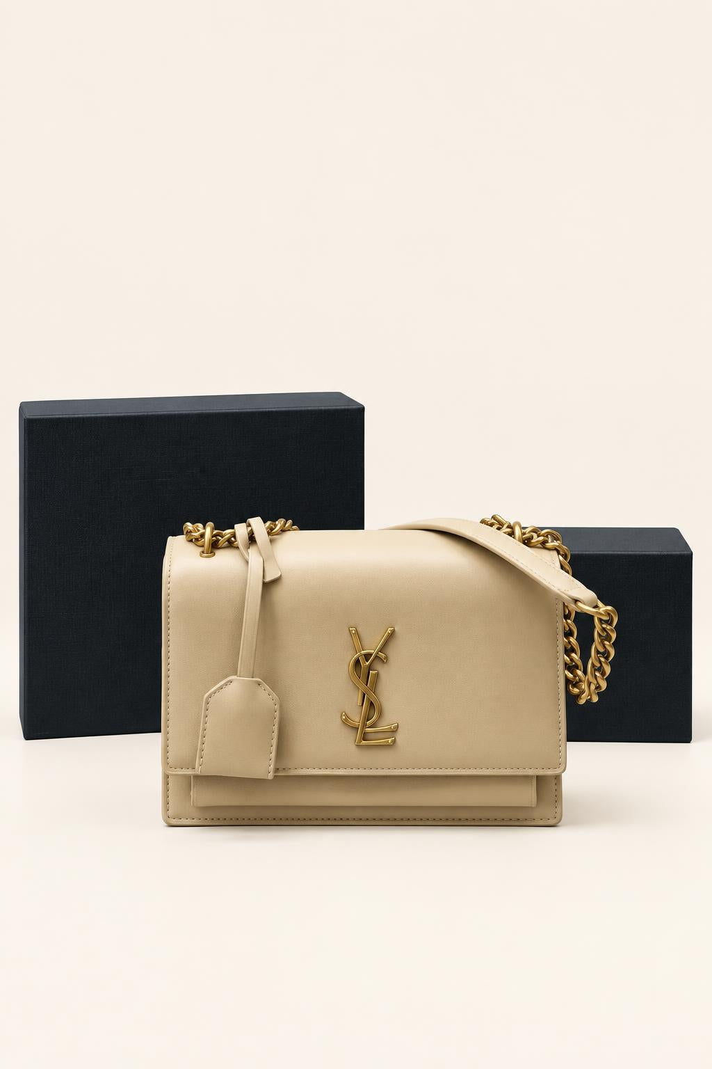 Structured Chain Shoulder Bag