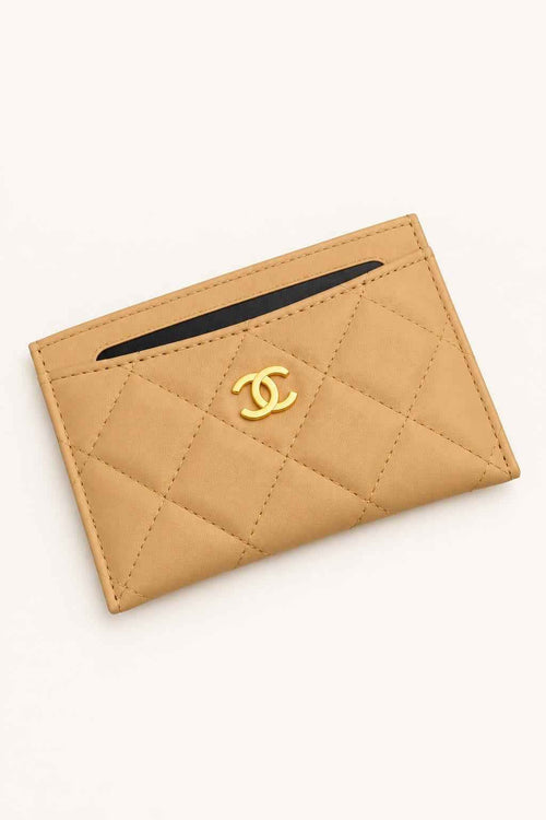 Quilted Leather Card Holder