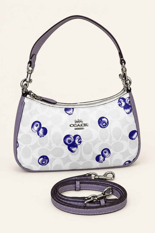 Printed Chain Accent Shoulder Bag