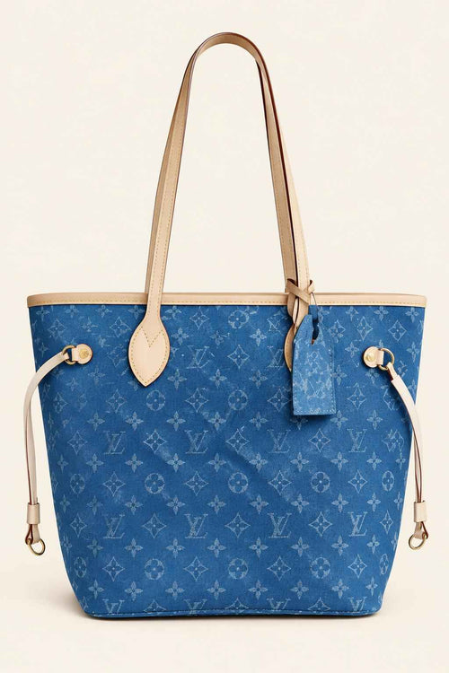 Patterned Chain Trim Tote Bag