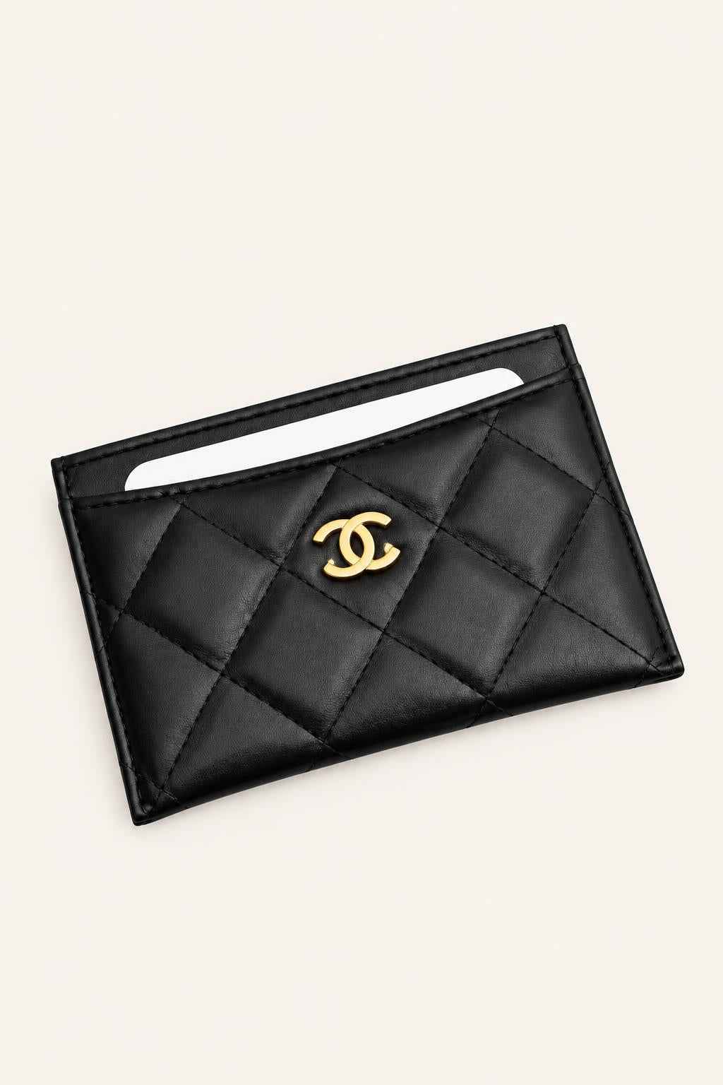 Quilted Leather Card Holder