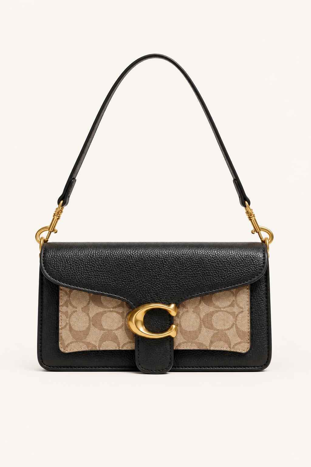 Contrast Panel Flap Crossbody Bag