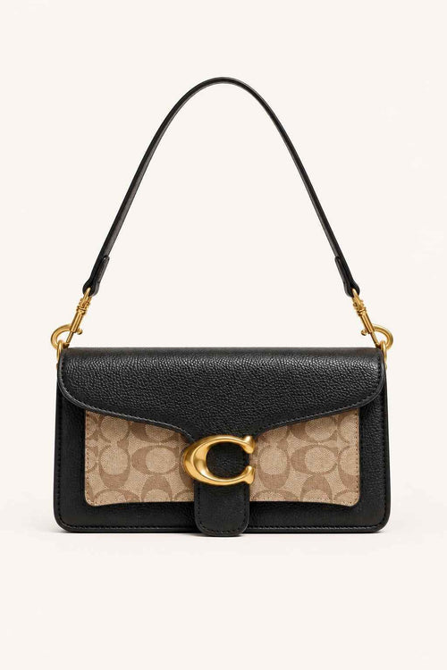 Contrast Panel Flap Crossbody Bag