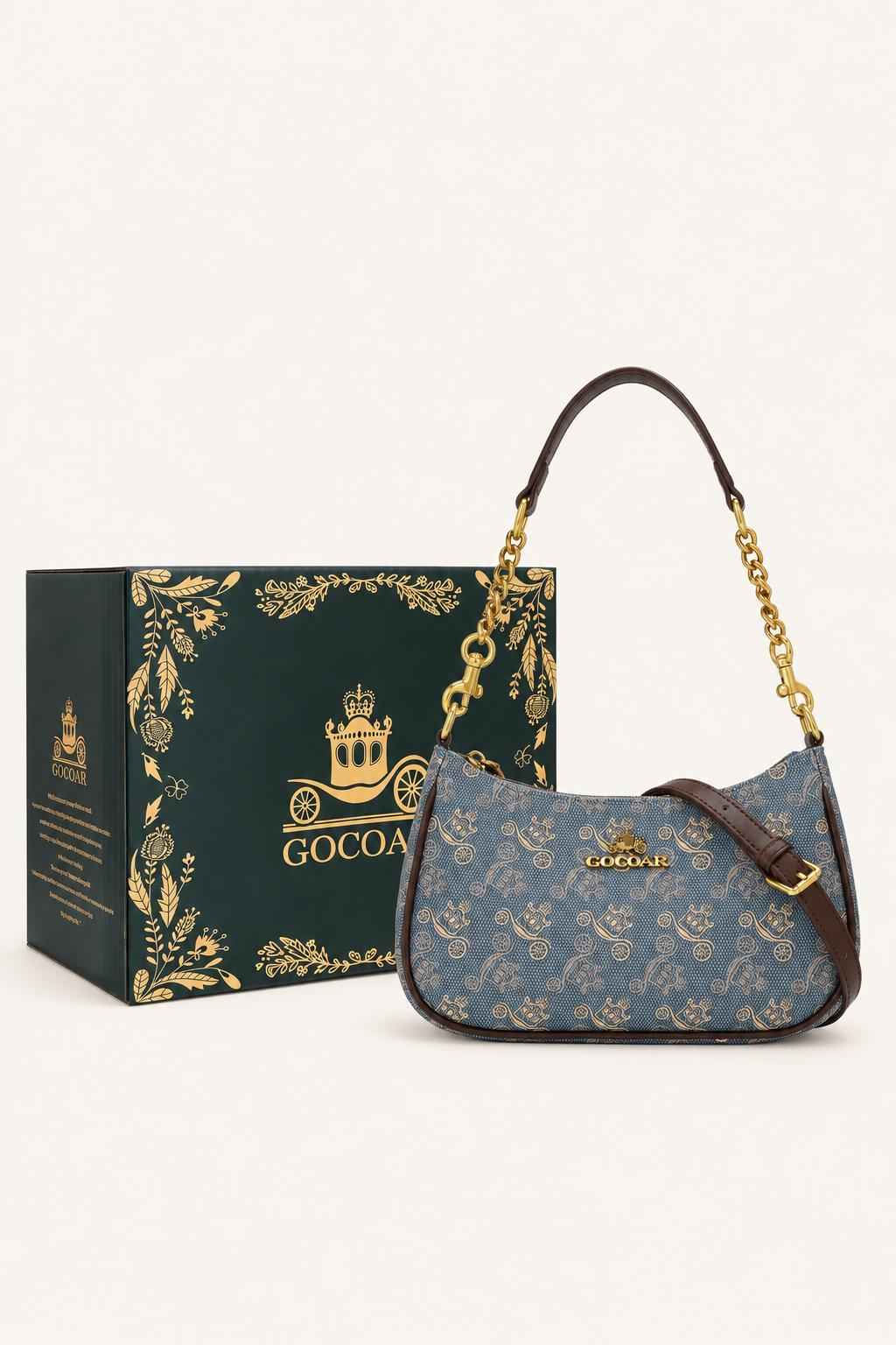 Patterned Crescent Hobo Shoulder Bag