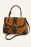 Color Block Buckle Satchel