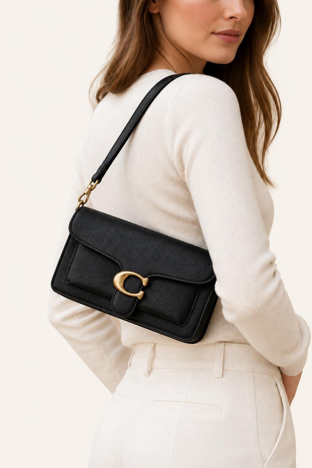 Contrast Panel Flap Crossbody Bag