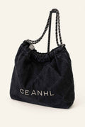 Quilted Chain Strap Bucket Bag