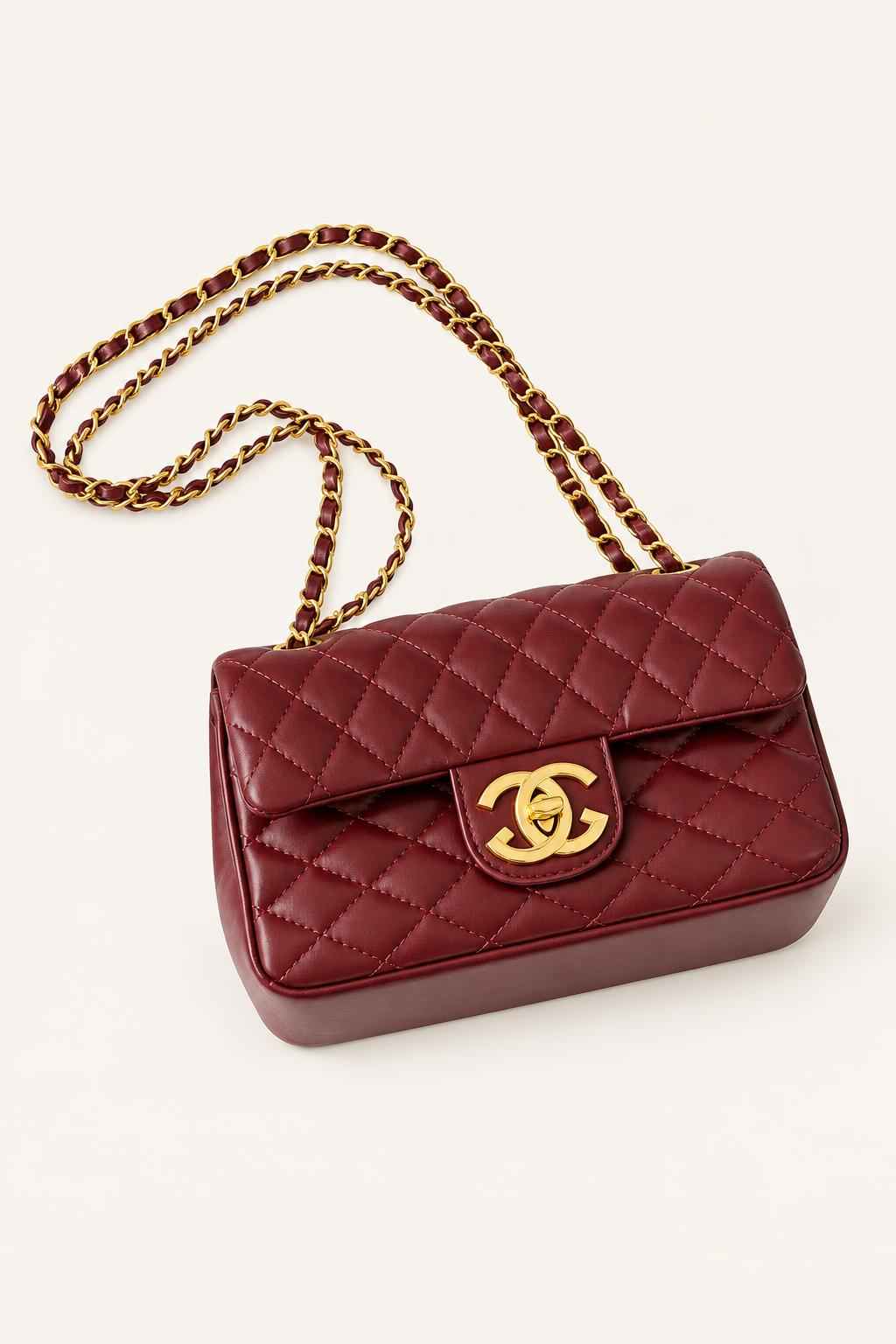 Quilted Chain Flap Crossbody Bag
