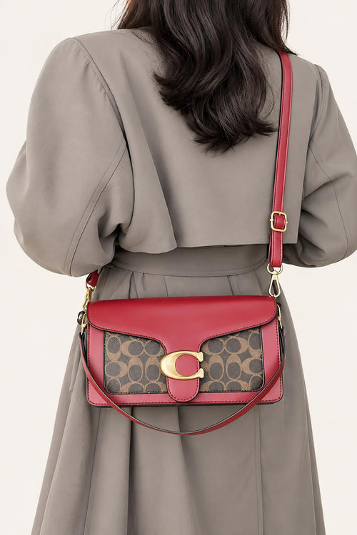 Patterned Flap Crossbody Bag