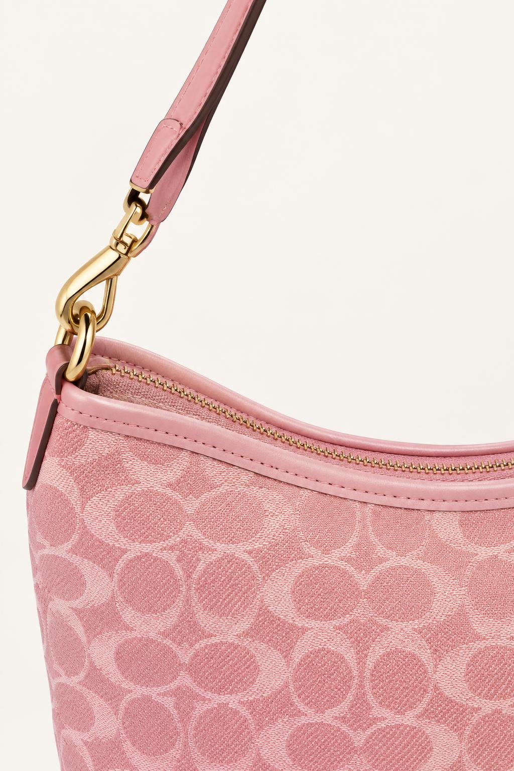 Pink Circular Print Hobo Bag