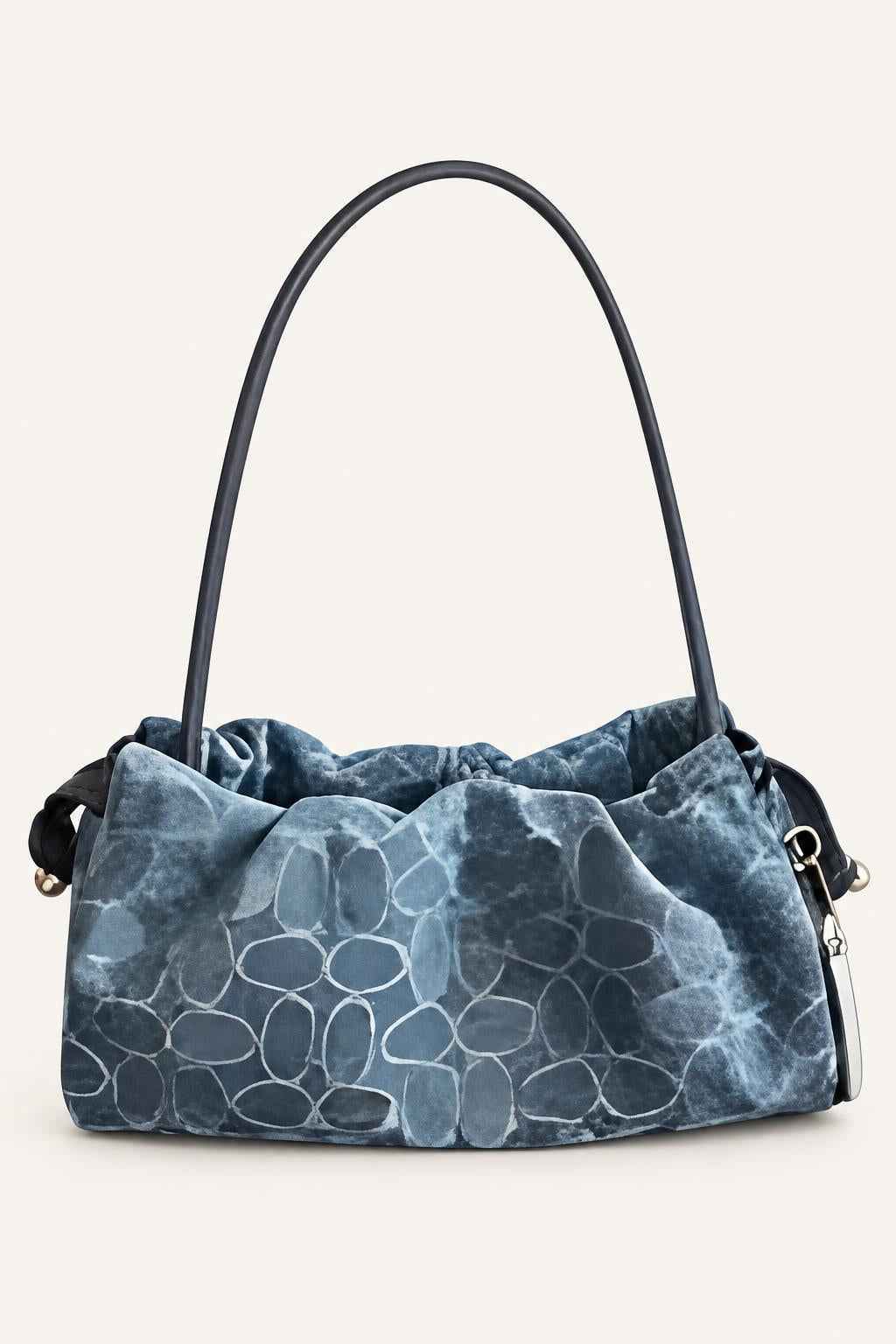Gathered Print Shoulder Bag