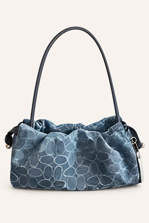 Gathered Print Shoulder Bag