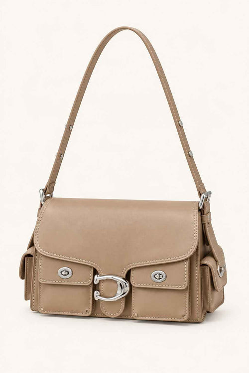 Buckle Flap Shoulder Bag