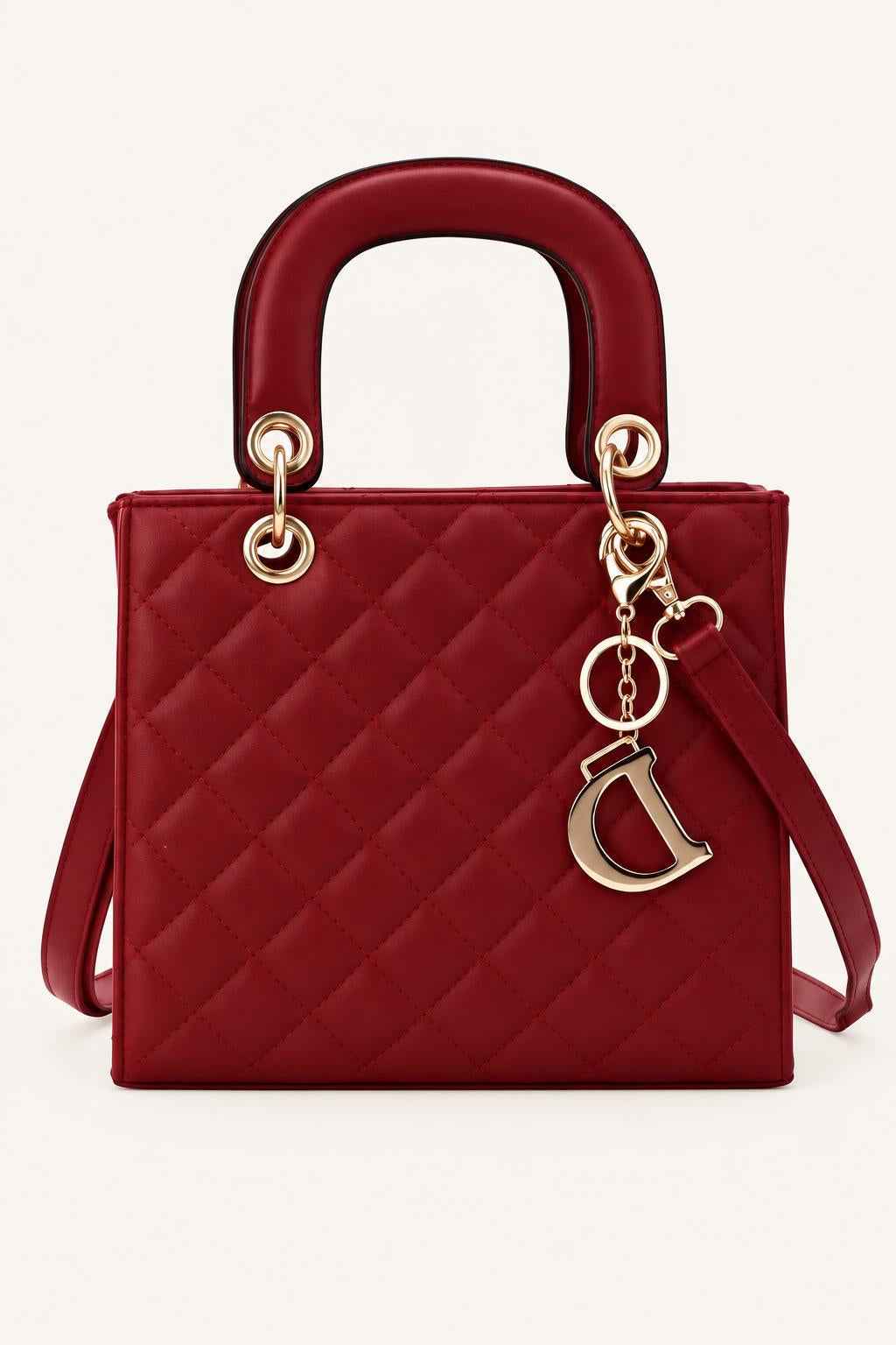 Quilted Top Handle Crossbody Bag