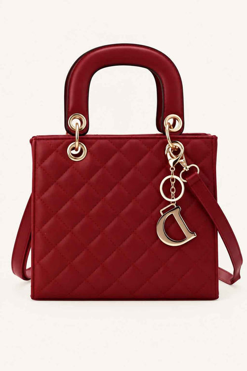 Quilted Top Handle Crossbody Bag