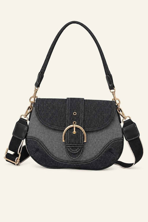 Denim Saddle Crossbody Bag