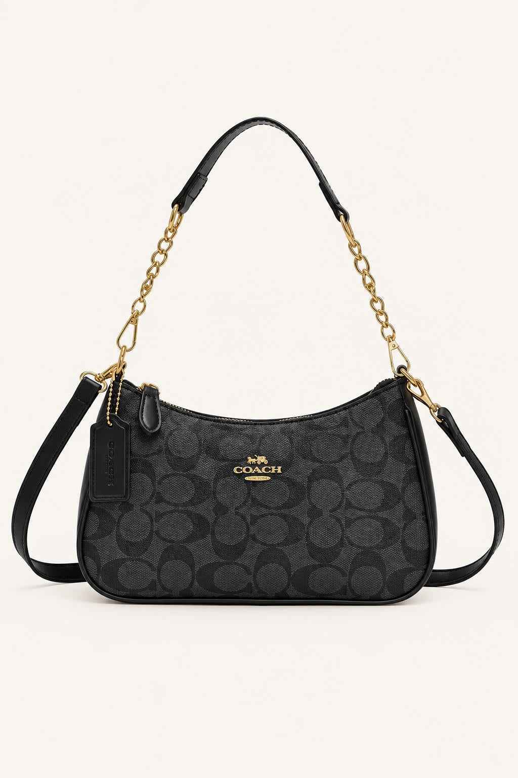 Monogram Crescent Shoulder Bag