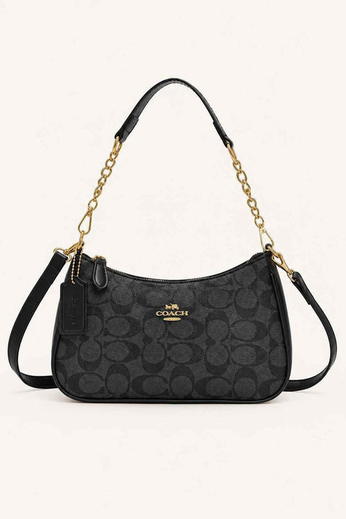 Monogram Crescent Shoulder Bag