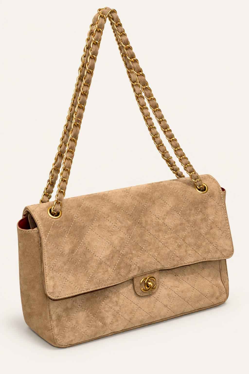 Quilted Chain Flap Shoulder Bag