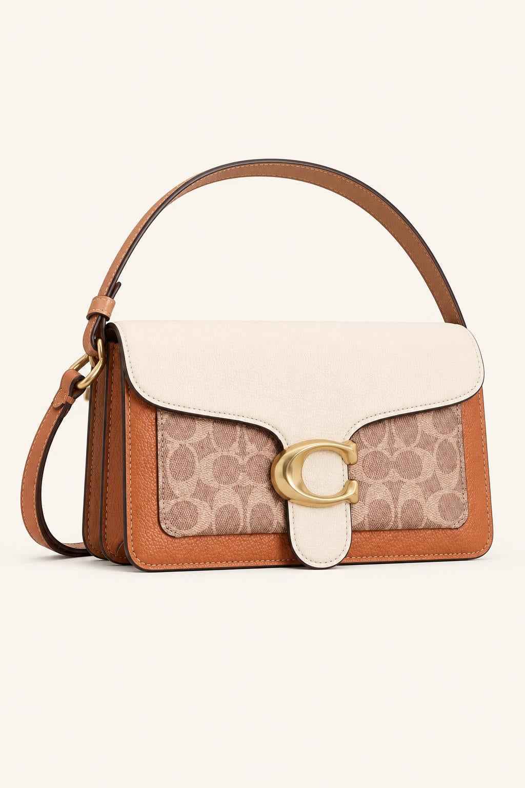 Contrast Panel Flap Crossbody Bag