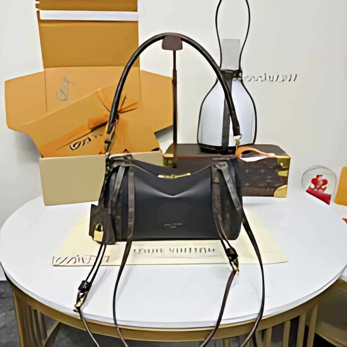 Structured Chain Trim Satchel