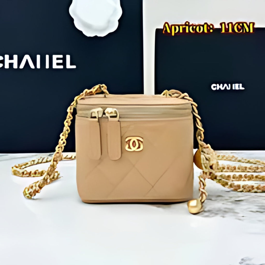 Quilted Leather Vanity Crossbody Bag