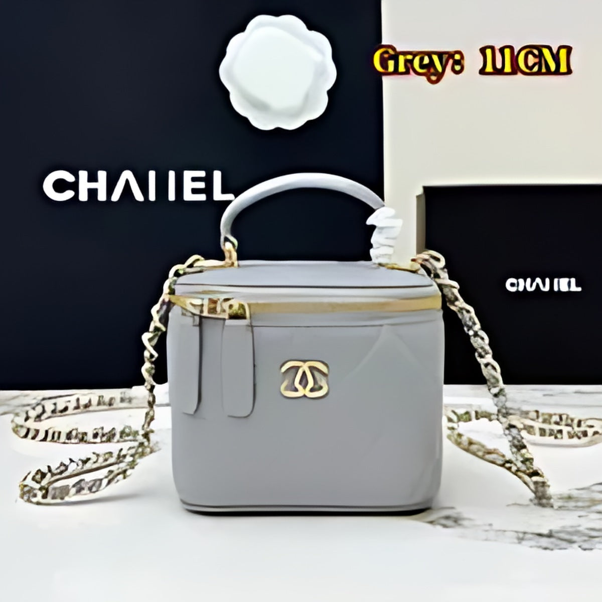 Quilted Leather Vanity Crossbody Bag