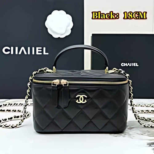 Quilted Leather Vanity Crossbody Bag