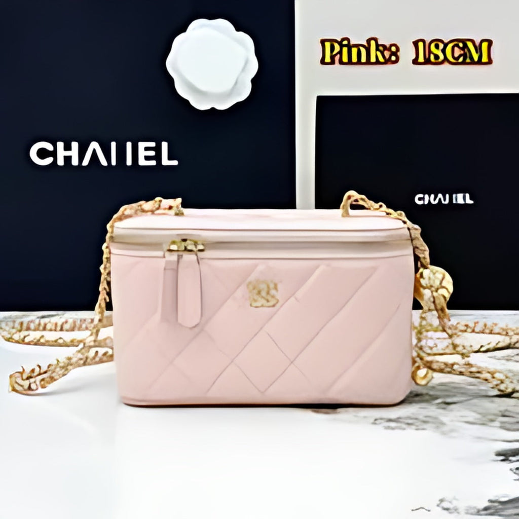 Quilted Leather Vanity Crossbody Bag