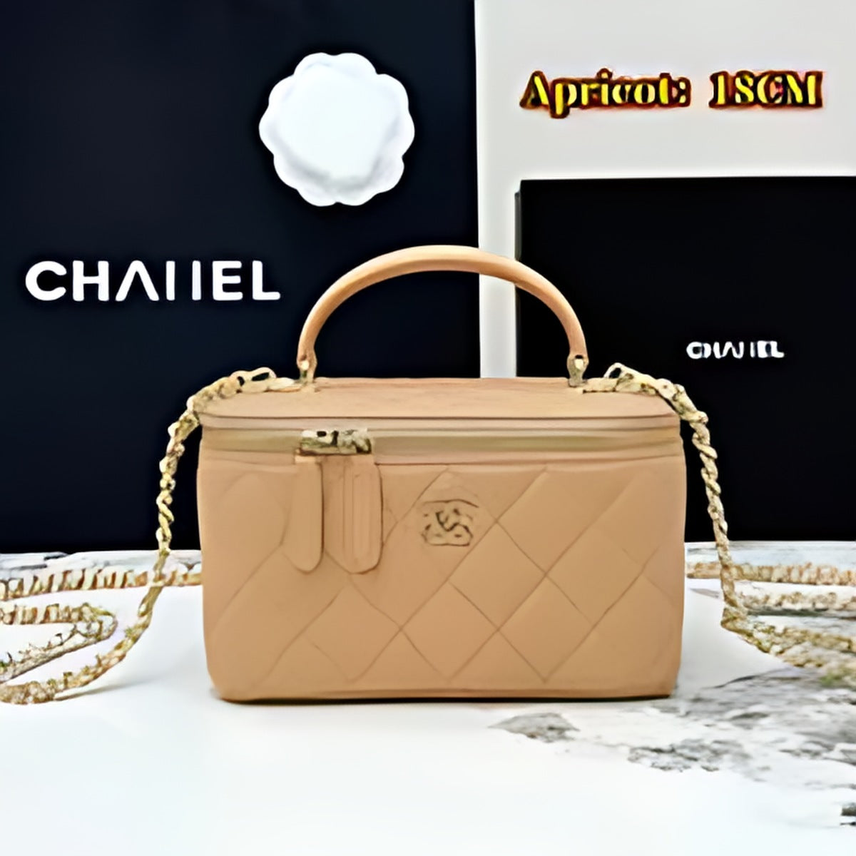 Quilted Leather Vanity Crossbody Bag