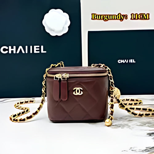 Quilted Leather Vanity Crossbody Bag