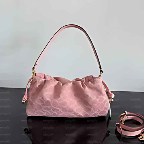 Gathered Print Shoulder Bag