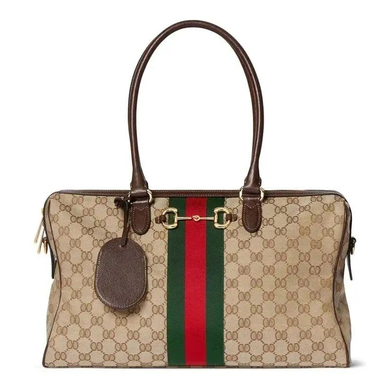 Structured Stripe Tote Satchel