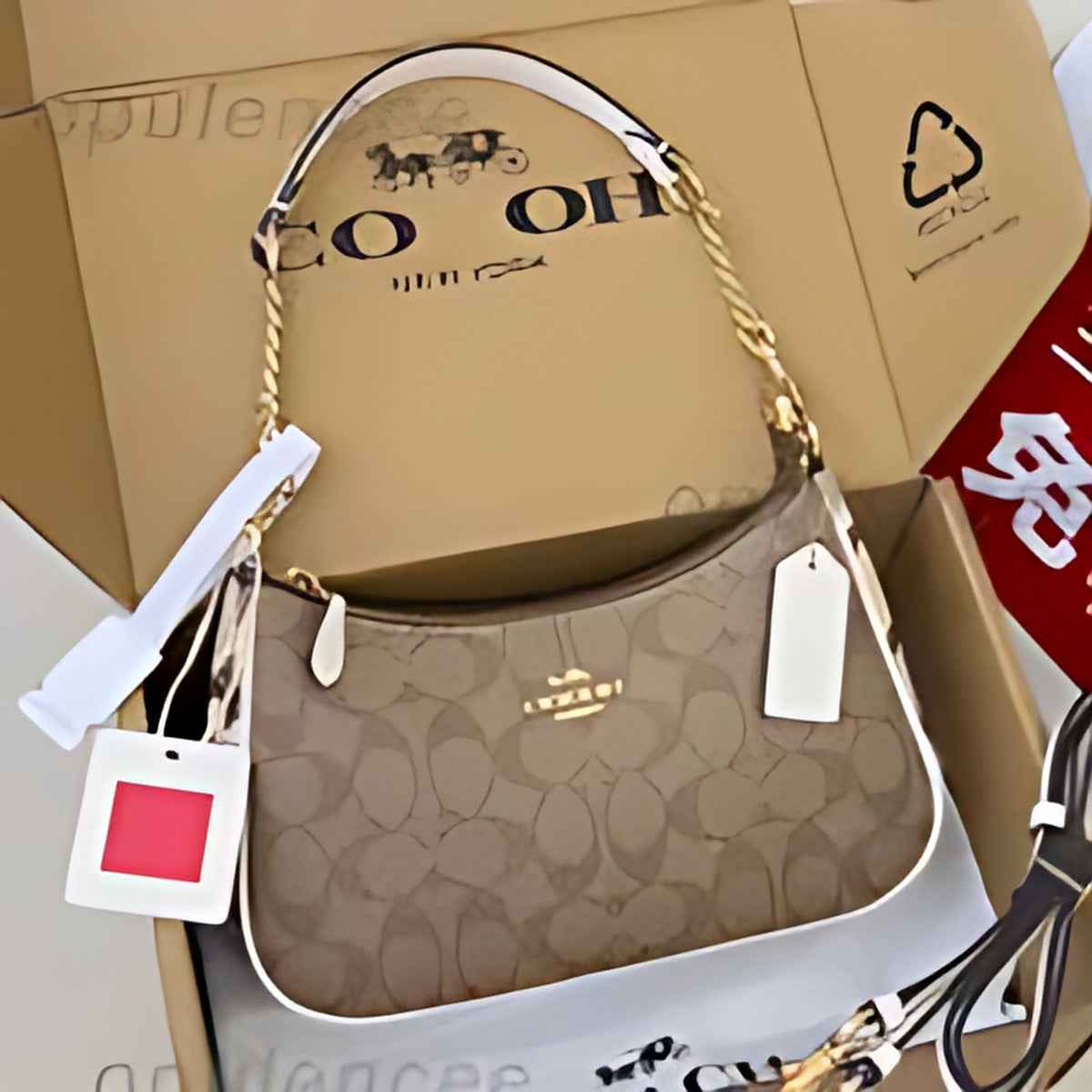 Compact Zip Top Shoulder Bag